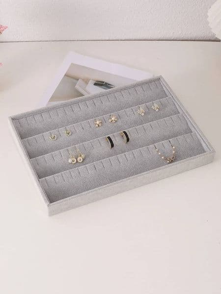 Velvet Jewelry Display Tray Exquisite Jewellery Holder Portable Ring Earrings Necklace Organizer Storage Box Organizator Trays ddmynov