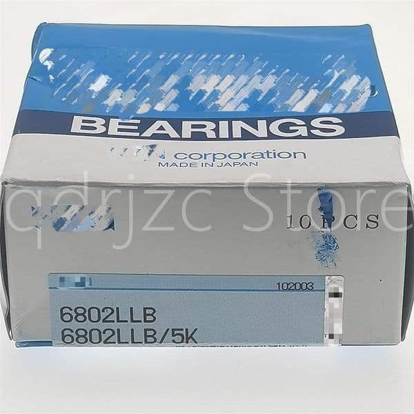 10 pcs NTN Deep groove ball bearing 6802LLB/5K = 6802LB 61802-2RZ 6802VVCM 6802-2RU 15mm X 24mm X 5mm