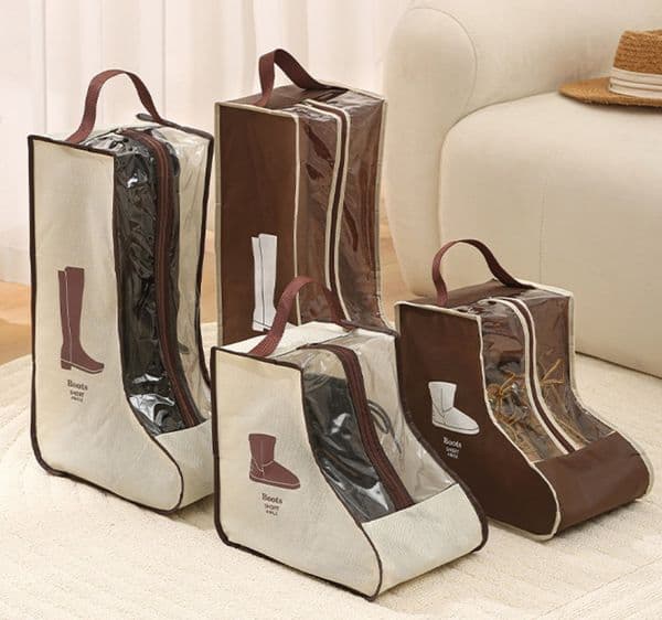 Dustproof Storage Bag For Tall/Short Boots Large-Capacity Transparent Protective Cover Hanging Design Moisture-Proof Mildew-Proof Fade-Resistant For Home/Travel