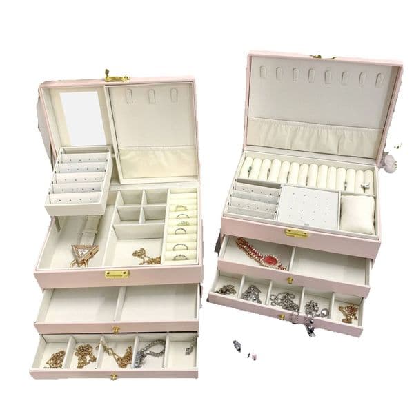 Exported To North America Multi-Layer With Mirror Ring Bracelet Cosmetic Storage Artifact Women's Desktop Jewelry Box
