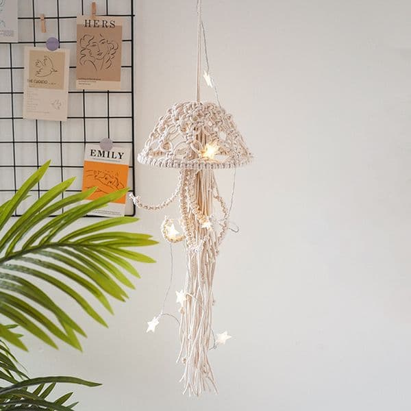 Creative Hand-woven Jellyfish Styling Jellyfish Styling Home Decor Handmade Macrame Wall Hanging