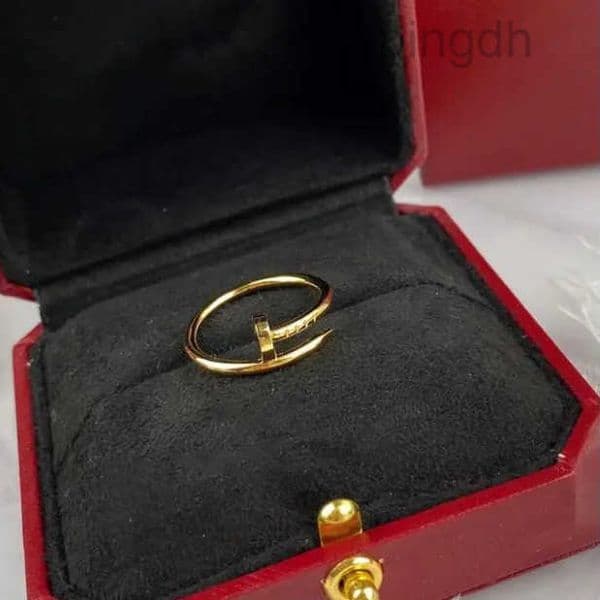 Nail Luxury Classic Rings for Women - Gold u0026 Silver Couple Bands with Diamonds - Fashion Trendy Design - Gift Box Included