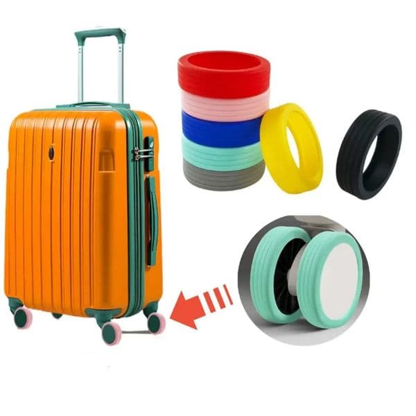 4/8/16PCS/Set Silicone Luggage Wheels Protector with Silent Sound Reduce Wheel Wear Suitcase Wheels Protection Cover 260114