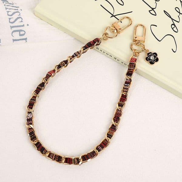 Bohemian Woven Metal Chain Strap - Multi-Use Wristlet for Phones, Handbags & Anti-Drop Pendant Shockproof phone case