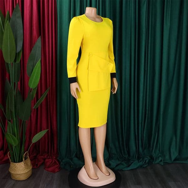 (616) Fashionable women's clothing, elegant thong hip pencil skirt, OL dress