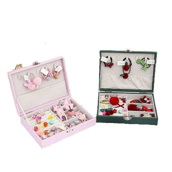 Cross-Border Multifunctional Earrings Necklace Storage Gift Wholesale Single Layer Diamond Jewelry Box