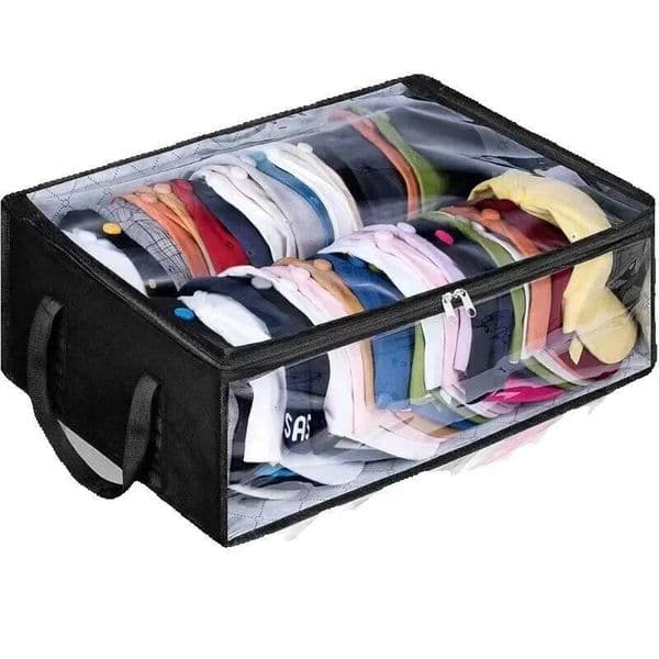 Collapsible Baseball Cap Storage Box, Large Capacity Multifunctional Hat Bag, Can Hold 40 Hats,Suitable For Dormitory Bedroom