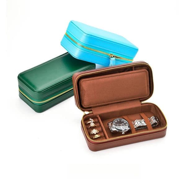 Luxury Pu Leather Jewelry Box Portable Travel Ring Watch Necklace Storage Case Jewellery Organizer Suitable Gifts For Boyfriend ddmynov