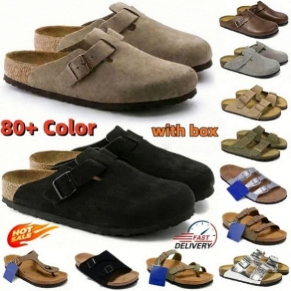 designer slippers clogs suede leather men women mules stylish slides outdoor mens comfortable sandals black brown sand grey shoes with box womens