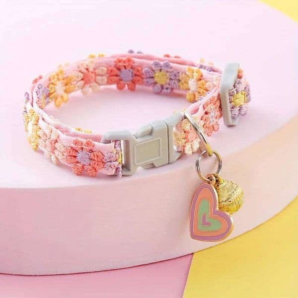 1pc Adjustable Lace Pet Collar with Pendant High-elasticity cat necklace,Dog collar,for Small Cats and Dogs small dog decoration 26H0117