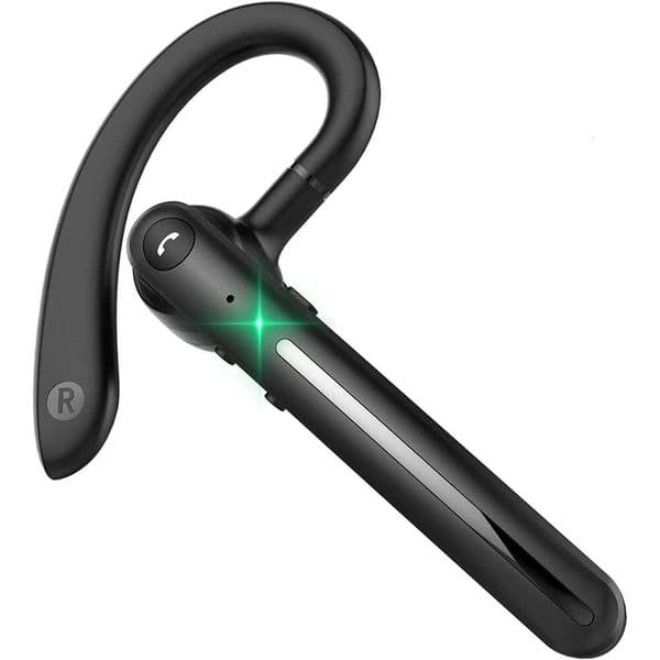 Single Ear Wireless Bluetooth Earphone Noise Cancelling Stereo Dual HD Mic Headphone Earpiece 16Hrs Hands-Free Calling in-Ear Headset Painless Firm Wear
