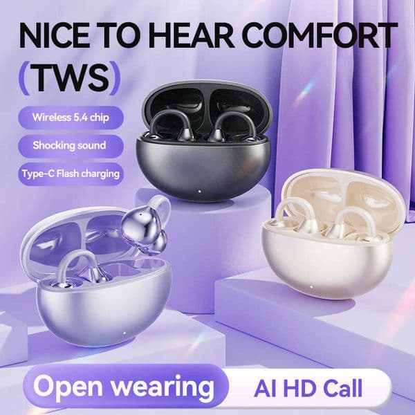 M91 Cross-Border New Clip Ultra-Long Battery Life TWS Wireless Pairing Ear AI Translation Bluetooth Earphones