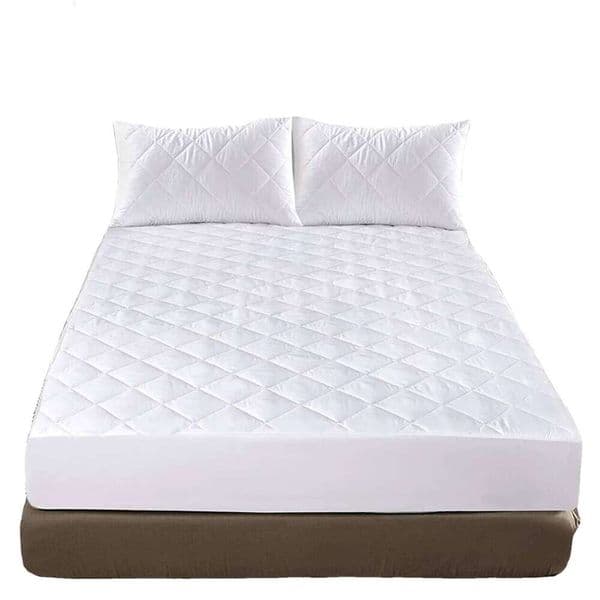 Custom Wholesale Machine Washable Soft Waterproof Protector Deep Pocket Mattress Pad Solid Color Style