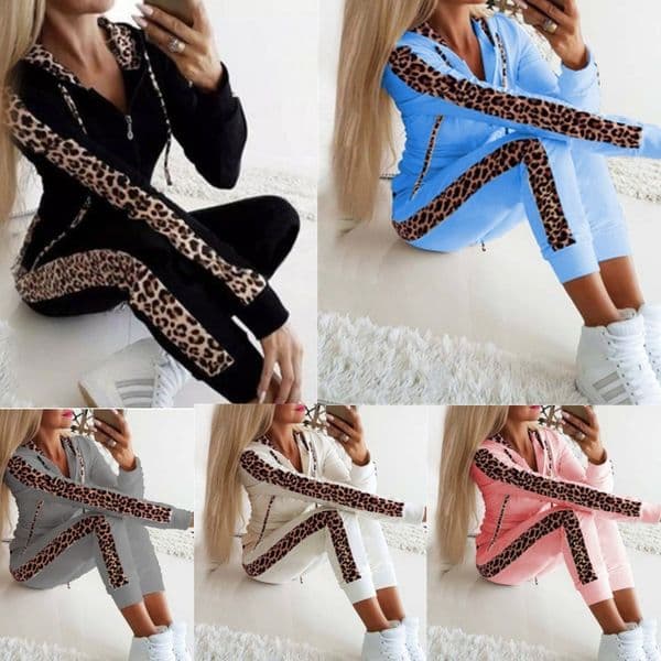 2024 Autumn Winter Amazon Cross-Border European and American Hot Fashion Style Long Pants Hooded Jacket Casual Sports Suit Women's Clothing