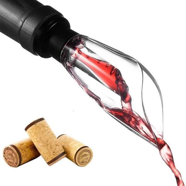 Update New Magic Red Pourer Spout Decanter Wine Aerator Quick Aerating Pouring Tool Pump Portable Filter
