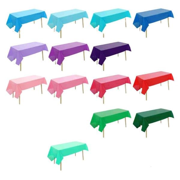 Factory Direct Sale Disposable PE Plastic Tablecloth Solid Color Simple Style Oilproof Waterproof 130x 200cm Family Gathering Birthday
