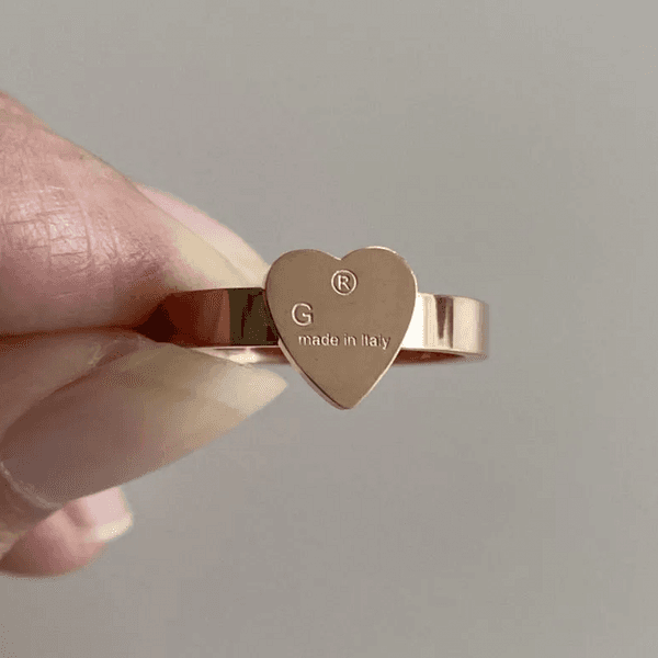 Top Quality Extravagant Simple heart Love Ring 3 Colors Stainless Steel Couple Rings Fashion Women Designer Jewelry Lady Party QQ20261122