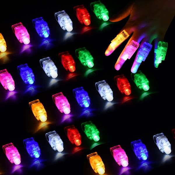 Multicolor LED Finger Lights for Parties - Perfect for Weddings, Birthdays & Holidays