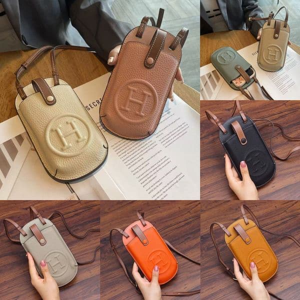 2026 New Arrival Trendy Women's Genuine Leather Crossbody Phone Bag, Stylish, Ultra-light, Popular Mini Bag for Cellphone 555