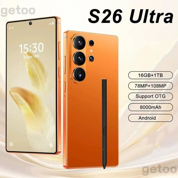 S26 Ultra Smartphone 7.3Inch 5G 16GB+1TB 512GB Unlocked cell Phones Touch Screen Android Smartphone Camera s25ultra smart phones S26Ultra sealed box phone