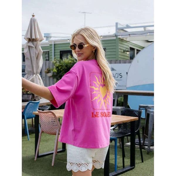 Summer Korean explosive network red sun flower print loose simple women's short sleeve T-shirt top women