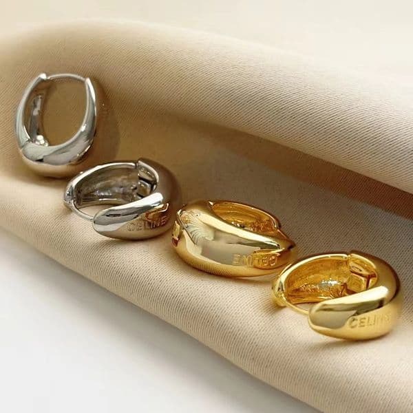 Simple stud designer earrings luxury earring classic round earring women18K Gold Plated jewelry fashion Accessories