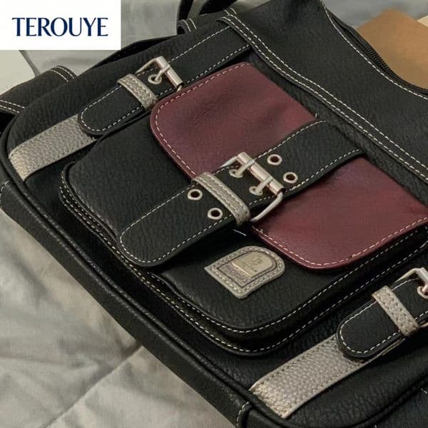 TEROUYE Top New Vintage Personalized Y2K Spicy Girl Motorcycle Bag Color blocked Fashion Women's Shoulder Bag Luxury Bag