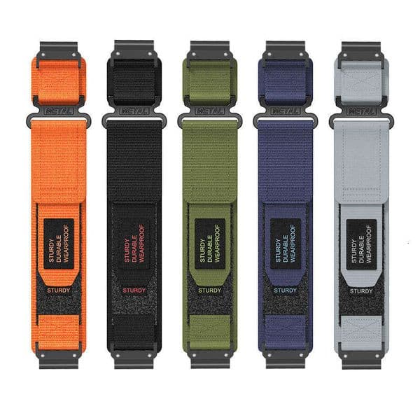 Garmin 8/7x/7/6x/6 Titanium Stone Quick Release Outdoor Hiking Nylon Canvas Watch Band Plastic Buckle