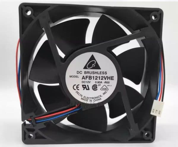 AFB1212VHE 12V 0.90A 12CM 12038 Three-wire High Airflow Dual Ball Bearing Fan