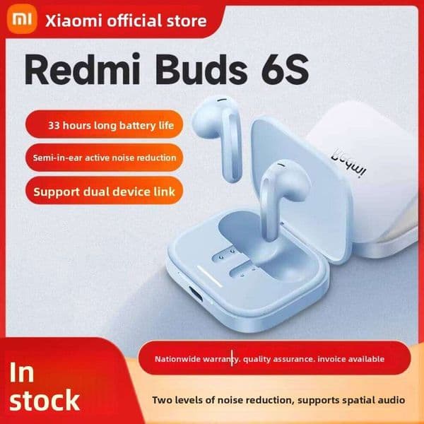 Xiaomi 2026 Redmibuds6s Vitality Edition Wireless Bluetooth Redmi Earphones Semi-In-Ear Unisex XIAOMI