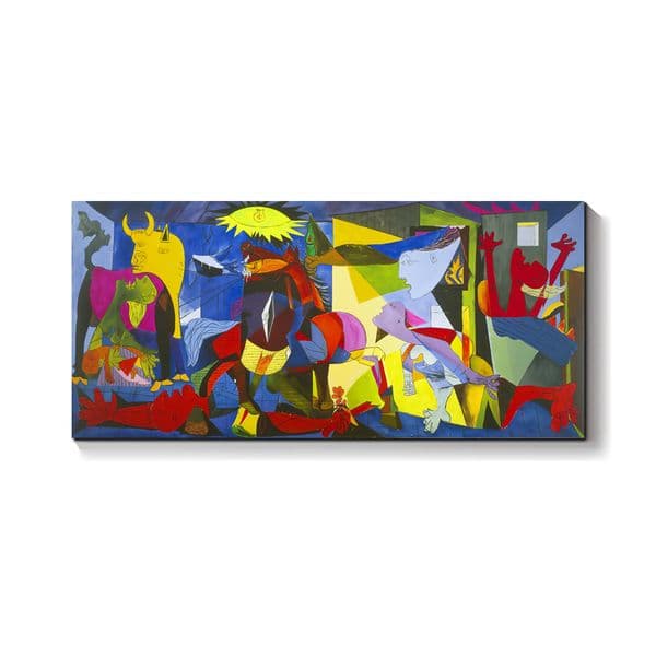 Guernica by Pablo Picasso Colorful Abstract Hand Painted Oil Painting Reproduction Canvas Art Home Decor Wall Art For Livng Room -No Framed