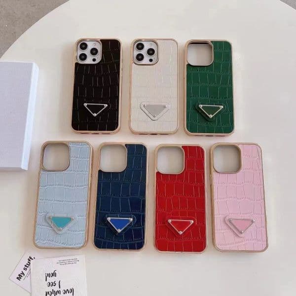 designer phone case for iphone17 16 15 14 13 12 11 pro max 15pro 15promax 14pro 13promax electroplated frame allinclusive crocodile pattern mobile phone cover