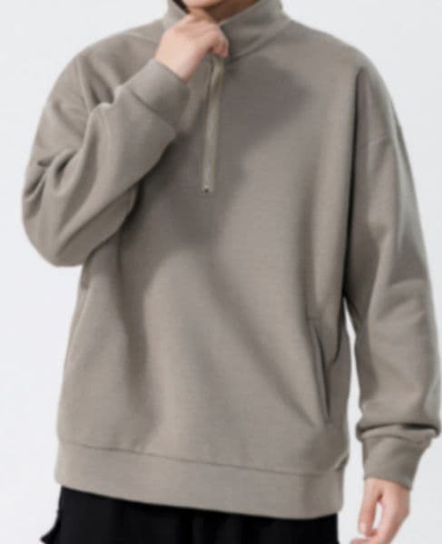 a653 Turtleneck Sweatshirt for Men Autumn and Winter Thickened Loose Trendy Solid