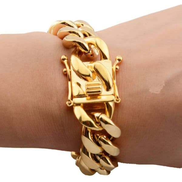 Mens European Hip Hop Stainless Steel Cuban Link 8/10/12/16/18mm Wide Wrist Dragon Head Moissanite Necklaces