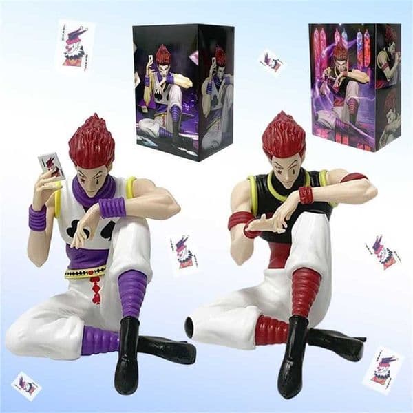 Anime figurine collection model figure For Hunter X Hunter 11cm articulated sitting pose Hisoka two color birthday gift 50% off sale