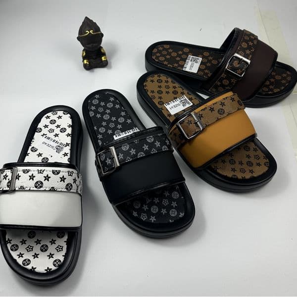 Men's Slippers Lightweight Summer New Style Flat and Worn Casual Retro Patterned Home Anti-slip Quick-drying Sandals