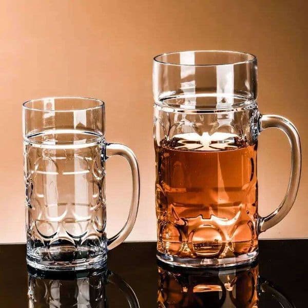 1PC 500ml/1000ml Creative Transparent Plastic Water Large Capacity Anti-fall Beer Cup Home Office Bar Tea Juice Coffee Mugs