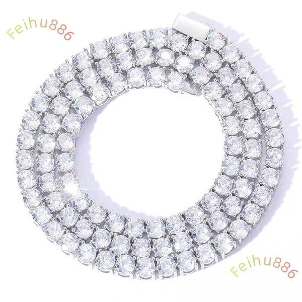 2026 Hip Hop Tennis Chain Necklace 5mm Gold Plated Iced Out Bling Tennis Chain Diamond Bracelet Fine Jewelry Gift for Women