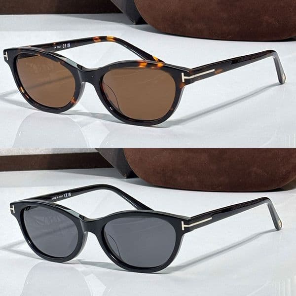 Luxury Women SUNGLASSES 1310 Retro Womens small frame cat eye shaped Sunglasses slim acetate frame eyewear UV400 protective frame metal letter T decoration