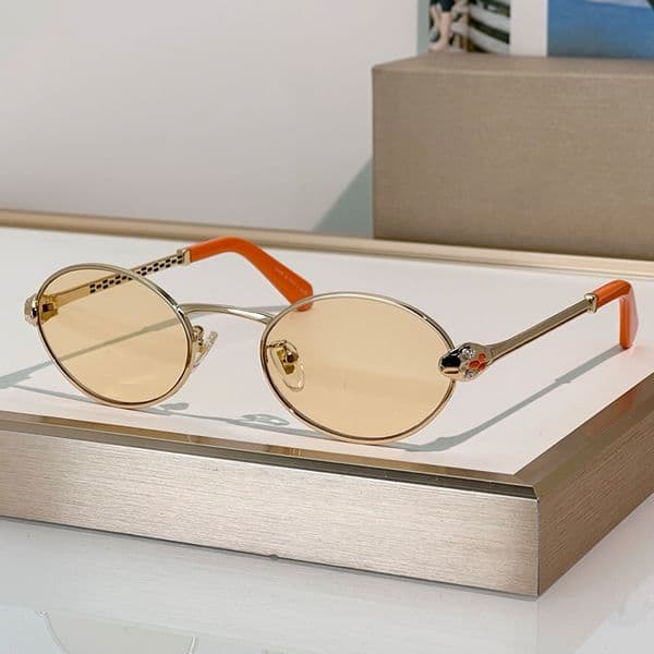 Designer Sunglasses For Women Men Vintage Fashion Metal Frame Oval Eyewear B6188 Luxury Sunglasses Outdoor Goggles UV400 Glasses With Box