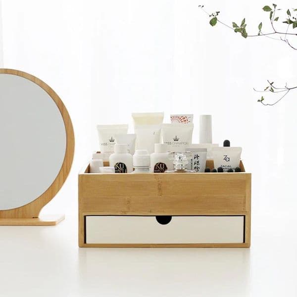 Zhubai Home Japanese Desktop Cosmetics Lipstick Jewelry Storage Box Drawer Dressing Table Skin Care Finishing
