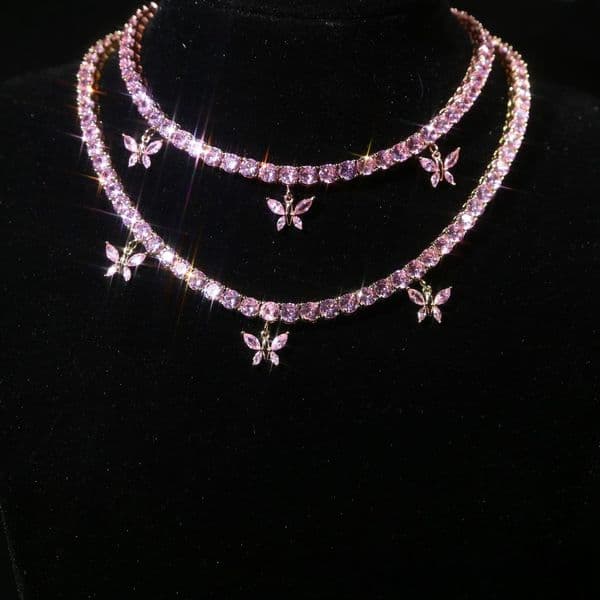 12mm Wide Colored Zircon Inlaid Cuban Chain Necklace Choker Hip Hop Necklace New Boutique Necklace Premium Gift