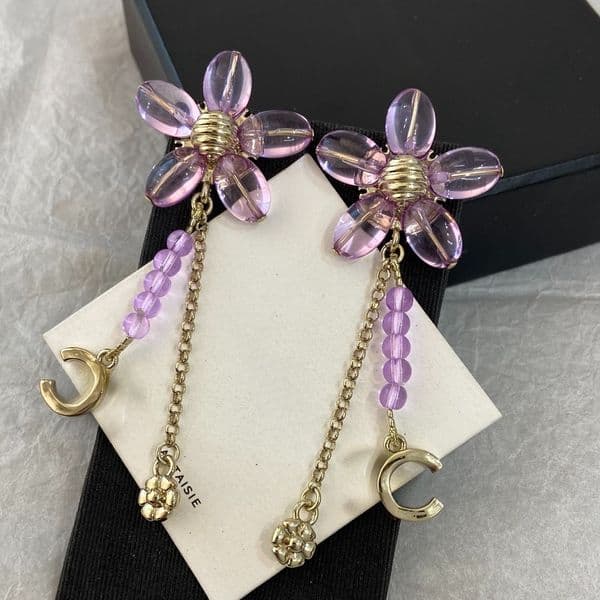 Luxury Earrings Woman Designer Letter Studs Flowers Womens Crystal Pearl Earrings Fashion Party Jewelry