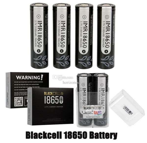 Authentic BlackCell IMR 18650 Li-ion Battery 3100mAh 40A 3.7V Red Yellow Blue 3000mAh High Drain Rechargeable IMR18650 Black Cell Lithium Batteries With Box Genuine