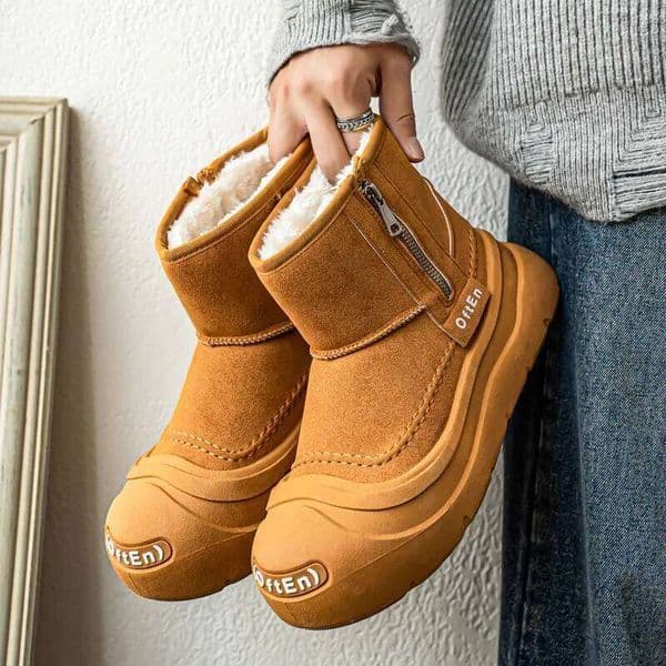 Winter New Style Snow Boots, Warm Cozy Men's Thick-soled Cotton Shoes, Anti-slip and Durable Outdoor Boots