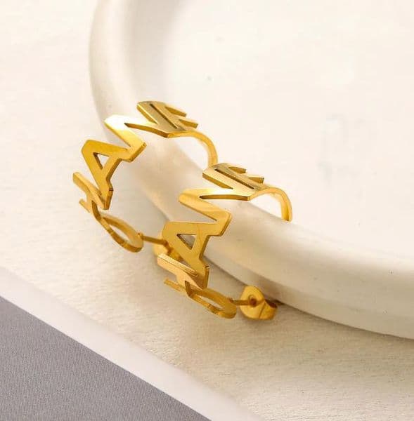 18Style Newest Never Fading Designer Brand Earring Letter Earring Fashion Womens Elegance Wedding Party Jewelry Accessories High Quality