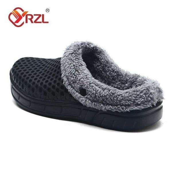YRZL Winter Women Indoor Warm Shoes Non Cotton Pantoffels Casual Clogs Slip on House Floor Slippers for Men