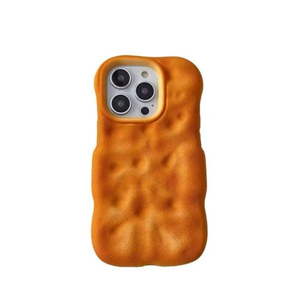 3D Bread Phone Cases For Iphone 17 Air 16 15 Plus 14 Pro Max 13 Iphone17 Cute Lovely Fashion Soft Silicone Rubber Back Skin Cover Brown Color