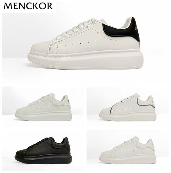 MENCKOR Spring Summer New Low-top Thick-soled Height-increasing Casual Sports White Shoes Men and Women, Daily Commuting for Students