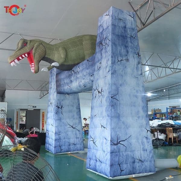 Outdoor Jurassic Park Inflatable Dinosaur Entrance Gate - Ideal for Activities & Celebrations - 8x6 feet